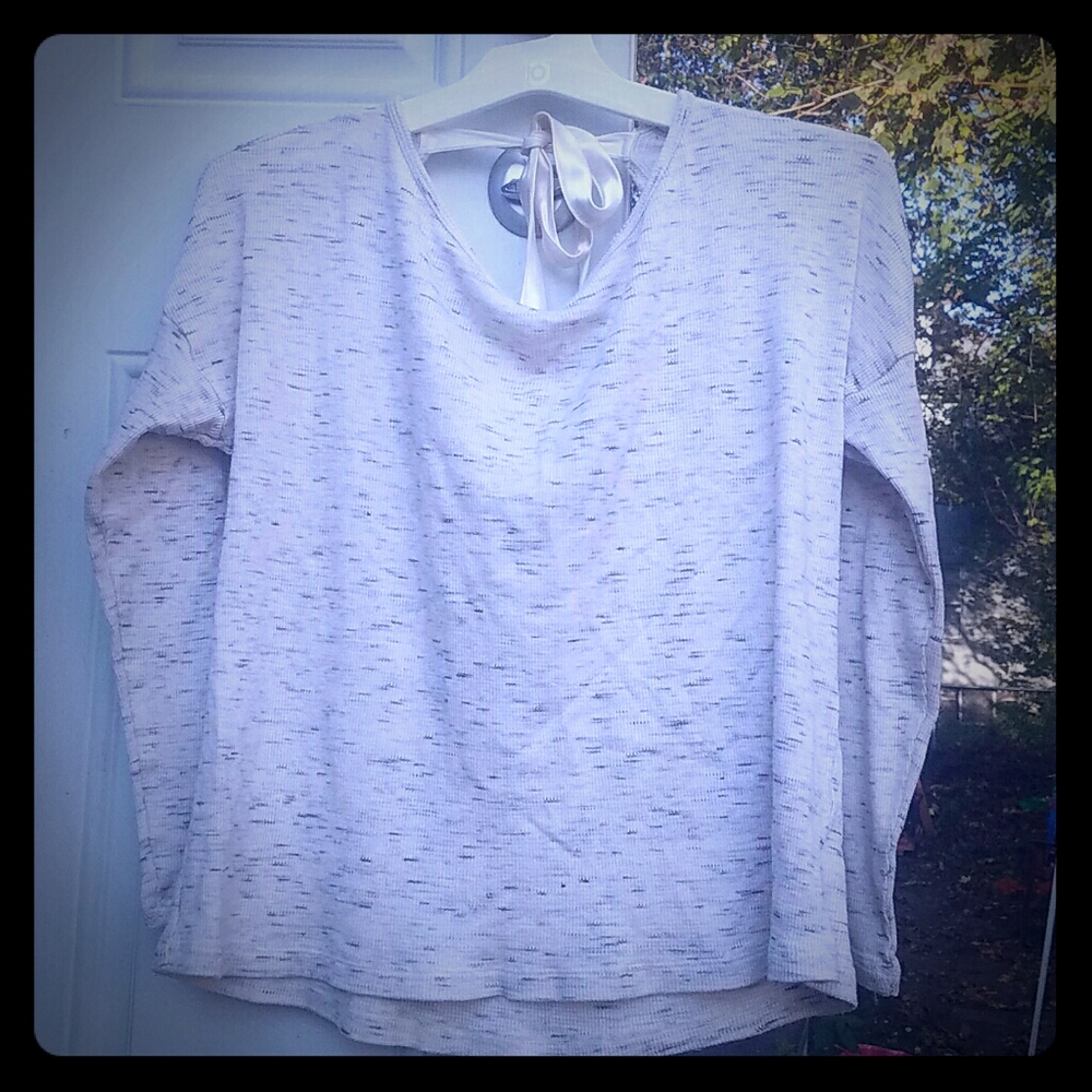 Aerie white/gray long sleeve tee
